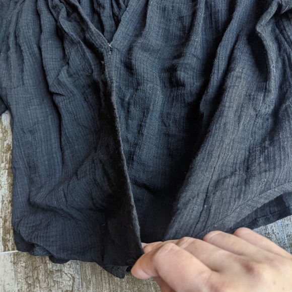 NWOT FREE PEOPLE Sequins Boho Wrap Oversized Blouse - Picture 5 of 6